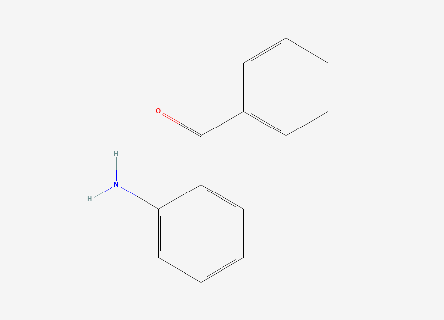 Two-dimensional chemical structure of Nepafenac Impurity A / 2-Aminophenyl Phenyl Ketone, CAS 2835-77-0