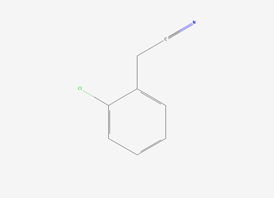 Two-dimensional chemical structure of (o-Chlorophenyl)acetonitrile