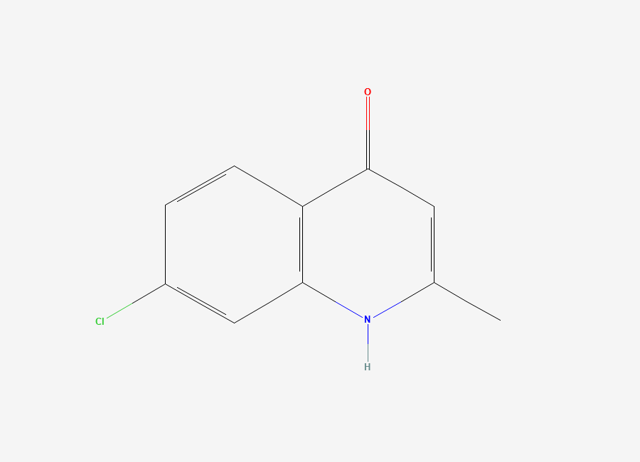 Two-dimensional chemical structure of 7-Chloro-2-methylquinolin-4-ol