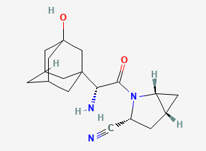 Two-dimensional chemical structure of (2'R,2R,cis)-Saxagliptin