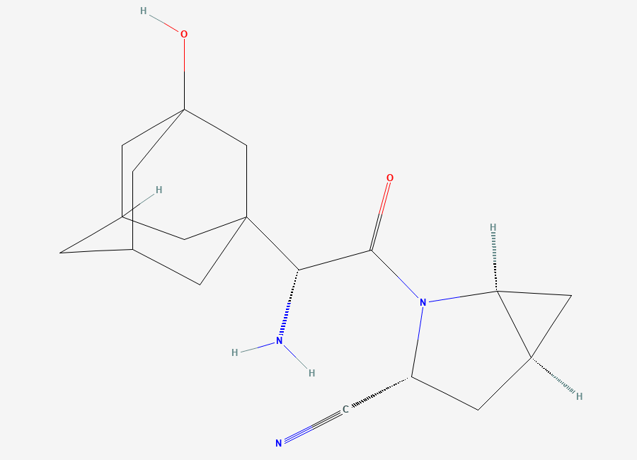 Two-dimensional chemical structure of (2'R,2R,trans)-Saxagliptin