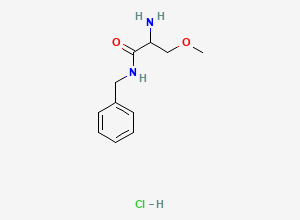 Two-dimensional chemical structure of Lacosamide EP Impurity D / Lacosamide N-Desacetyl Impurity (HCl salt), CAS 1322062-76-9