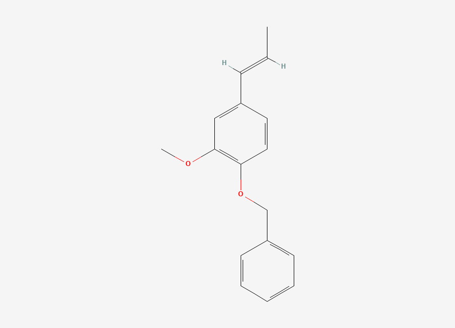Two-dimensional chemical structure of 1-(Benzyloxy)-2-methoxy-4-(prop-1-en-1-yl)benzene