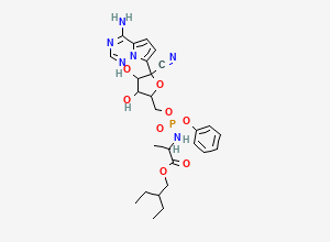 Two-dimensional chemical structure of Remdesivir Diastereomer Impurity, CAS 1911578-75-0