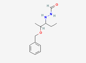 Two-dimensional chemical structure of N'-[(2S,3S)-2-(Benzyloxy)pentan-3-yl] formohydrazide