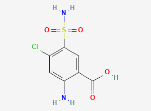 Two-dimensional chemical structure of Furosemide EP Impurity C/ Furosemide Related Compound B (Free Base), CAS 3086-91-7