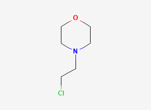 Two-dimensional chemical structure of 4-(2-Chloroethyl)morpholine, CAS 3240-94-6