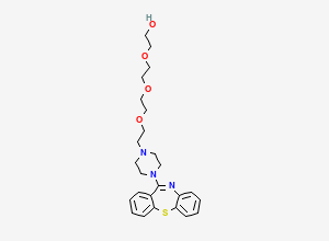 Two-dimensional chemical structure of Quetiapine EP Impurity J / Quetiapine tetraethylene glycol analog / Quetiapine Triether Alcohol / Quetiapine Hydroxyethyloxyethyl Ether, CAS 1356906-17-6