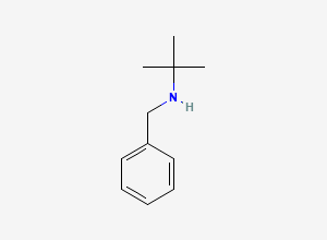 Two-dimensional chemical structure of N-Benzyl-tert-butylamine, CAS 3378-72-1