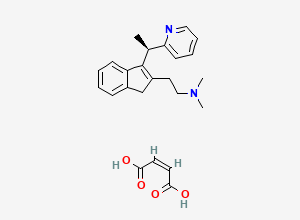 Two-dimensional chemical structure of Dimetindene Maleate R Isomer, CAS 136152-64-2