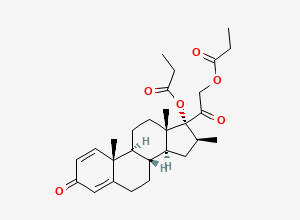 Two-dimensional chemical structure of Beclomethasone Dipropionate EP Impurity Q