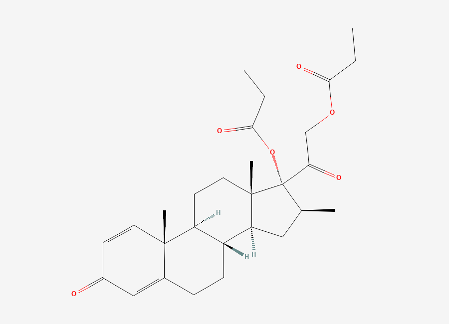 Two-dimensional chemical structure of Beclomethasone Dipropionate EP Impurity Q