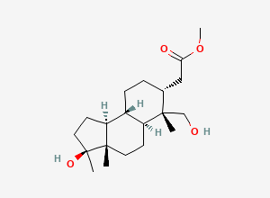 Two-dimensional chemical structure of Oxandrolone Open Lactone Methyl Ester