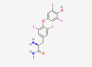 Two-dimensional chemical structure of Levothyroxine N-Methylamide, CAS 2088032-52-2