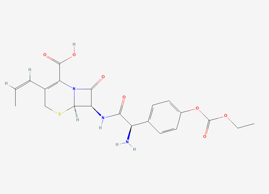 Two-dimensional chemical structure of Cefprozil EP Impurity M