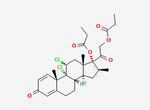 Two-dimensional chemical structure of Beclometasone Dipropionate EP Impurity O, CAS 14527-61-8