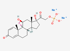 Two-dimensional chemical structure of Isoflupredone sodium phosphate/ Isoflupredone 21-Phosphate Ester Disodium Salt, CAS 94088-00-3