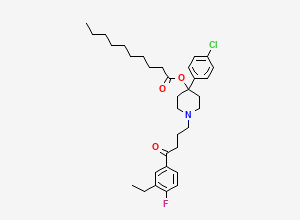 Two-dimensional chemical structure of Haloperidol Decanoate EP Impurity C / 3-Ethyl Haloperidol Decanoate / Haloperidol Decanoate Related Compound H, CAS 1797982-02-5
