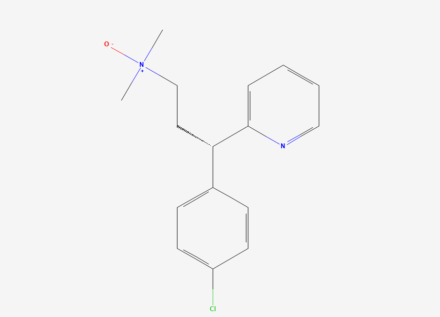 Two-dimensional chemical structure of (3S)-3-(4-chlorophenyl)-N,N-dimethyl-3-pyridin-2-ylpropan-1-amine oxide