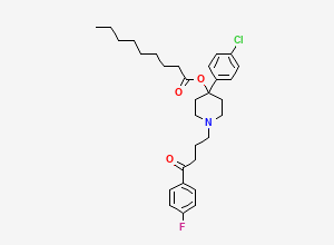 Two-dimensional chemical structure of Haloperidol Decanoate EP Impurity I /Haloperidol Nonanoate, CAS 2512216-30-5