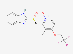 Two-dimensional chemical structure of Dexlansoprazole N-oxide, CAS 1427429-03-5