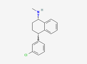 Two-dimensional chemical structure of Sertraline EP Impurity D/ Sertraline BP Impurity D/ Sertraline 3-Chlorophenyl Analog/ 4-Deschloro Sertraline(Free Base), CAS 871838-58-3