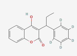 Two-dimensional chemical structure of Phenprocoumon-D5, CAS 121513-38-0