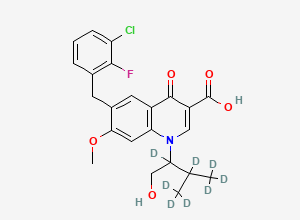 Two-dimensional chemical structure of Elvitegravir-D8