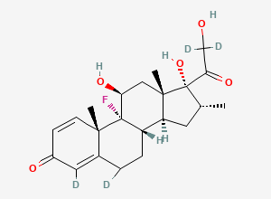 Two-dimensional chemical structure of Dexamethasone-D4