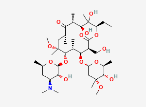 Two-dimensional chemical structure of Clarithromycin EP Impurity A / Clarithromycin F, CAS 124412-58-4