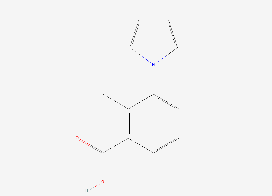 Two-dimensional chemical structure of 2-Methyl-3-pyrrol-1-yl-benzoic acid