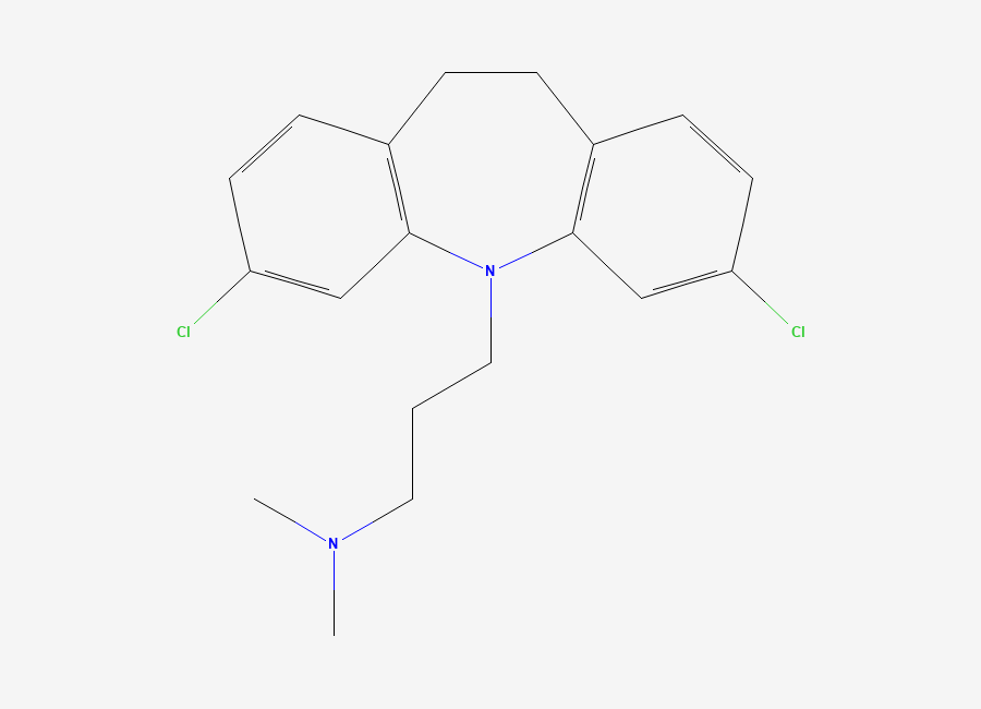 Two-dimensional chemical structure of Dichlorimipramine