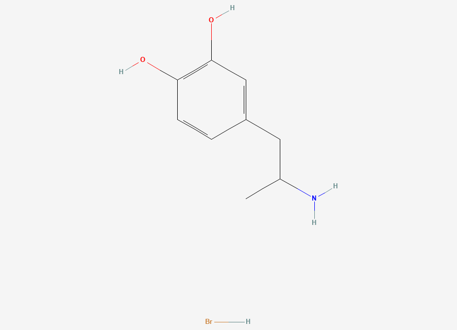 Two-dimensional chemical structure of (R,S)-alpha-Methyldopamine Hydrobromide, CAS 3459-15-2