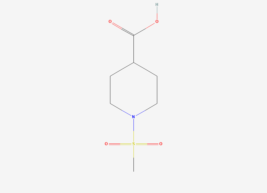 Two-dimensional chemical structure of 1-Methanesulfonylpiperidine-4-carboxylic acid