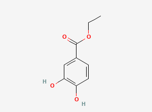 Two-dimensional chemical structure of Ethyl protocatechuate, CAS 3943-89-3