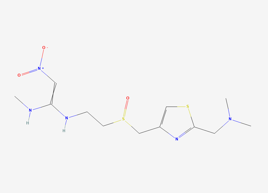 Two-dimensional chemical structure of Nizatidine sulfoxide