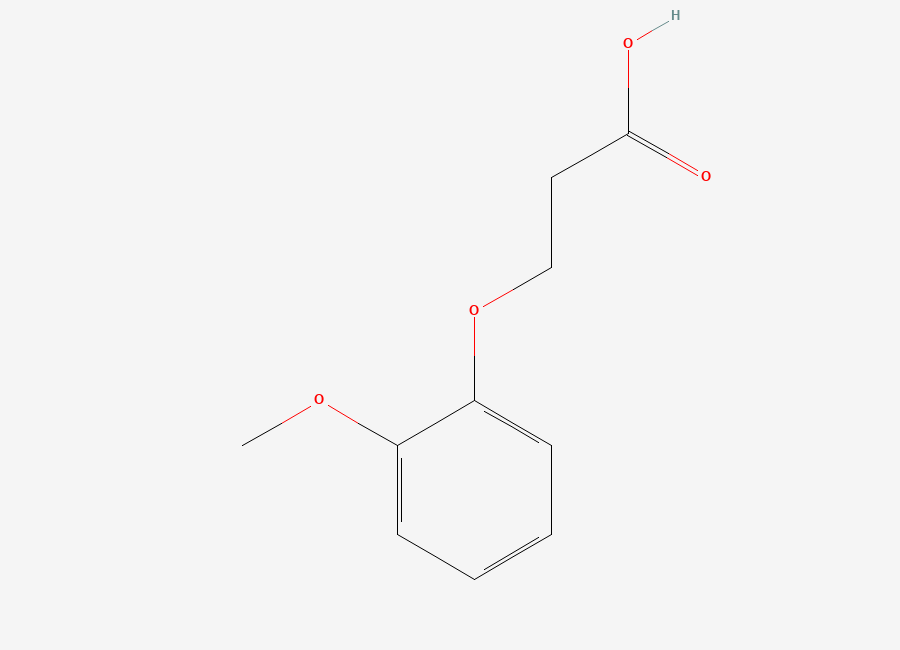 Two-dimensional chemical structure of 3-(2-Methoxyphenoxy)propanoic acid