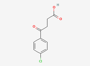 Two-dimensional chemical structure of 4-(4-Chlorophenyl)-4-oxobutanoic Acid, CAS 3984-34-7
