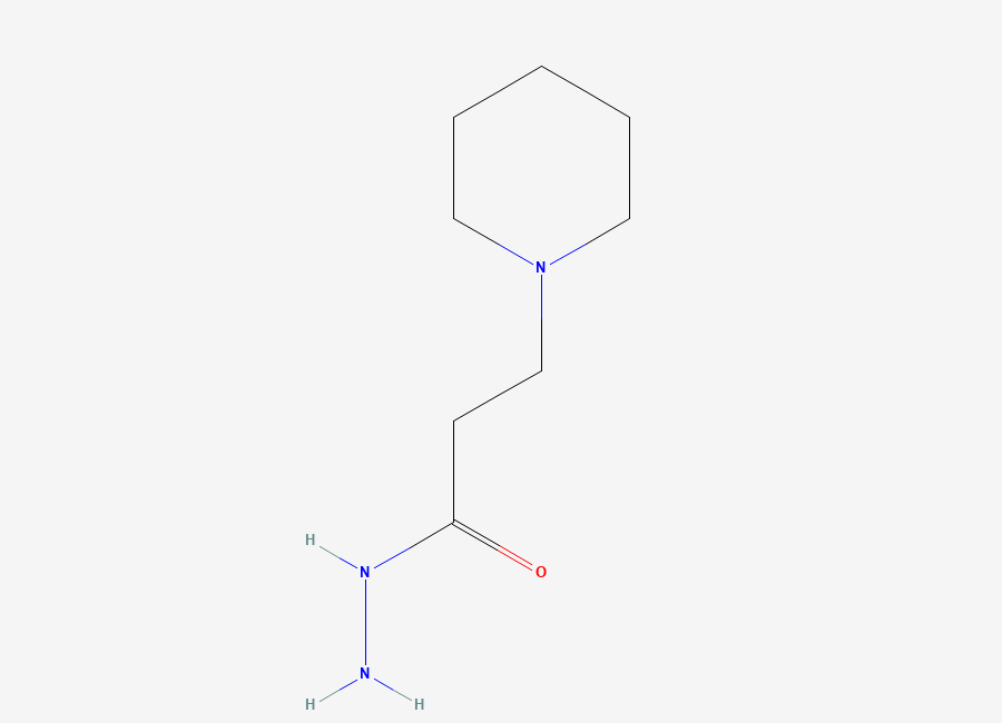 Two-dimensional chemical structure of 3-(Piperidin-1-yl)propanehydrazide
