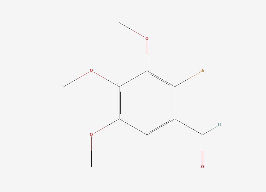 Two-dimensional chemical structure of 2-Bromo-3,4,5-trimethoxybenzaldehyde