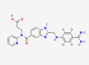 Two-dimensional chemical structure of Dabigatran-D4, CAS 1618637-32-3
