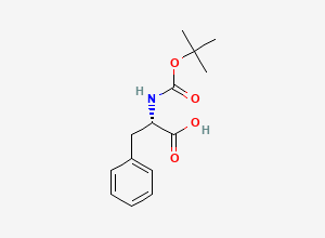 Two-dimensional chemical structure of L-Phenylalanine, N-[(1,1-dimethylethoxy)carbonyl]-