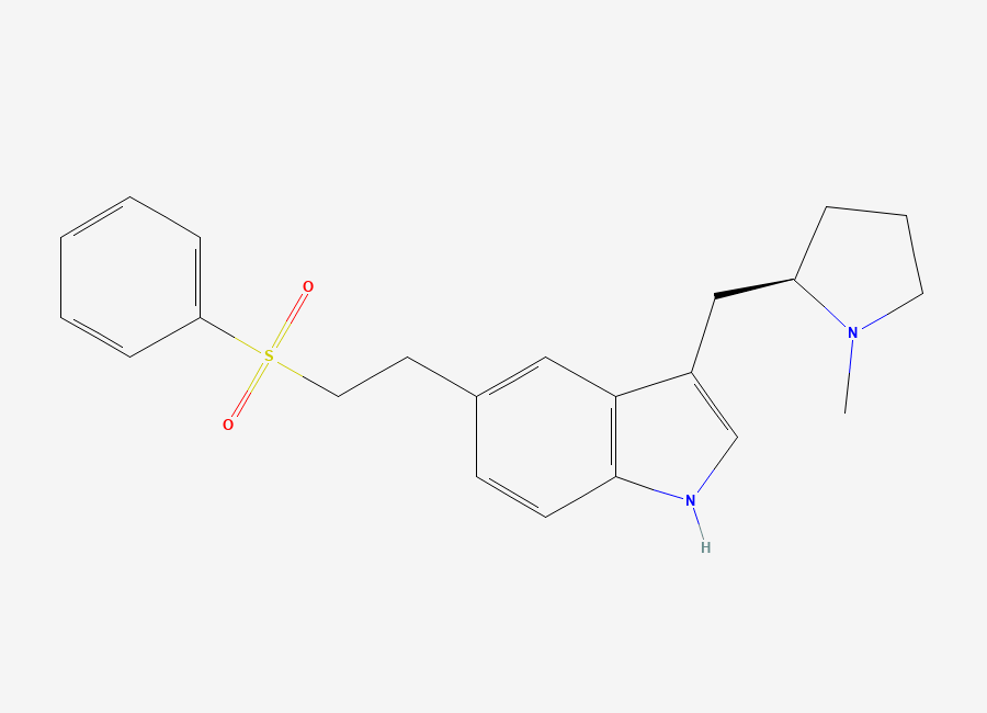Two-dimensional chemical structure of Eletriptan, CAS 143322-58-1