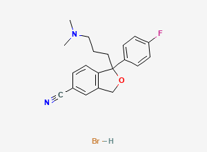 Two-dimensional chemical structure of Citalopram Hydrobromide, CAS 59729-32-7