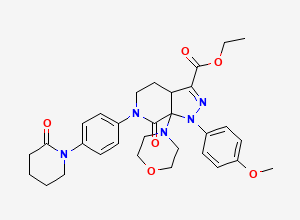 Two-dimensional chemical structure of Apixaban Impurity 39, CAS 1619934-76-7