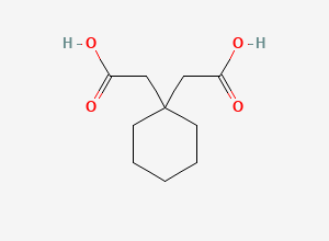 Two-dimensional chemical structure of Gabapentine 1,1-Cyclohexanediacetic acid, CAS 4355-11-7