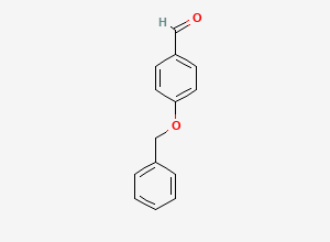 Two-dimensional chemical structure of Benzaldehyde, 4-(phenylmethoxy), CAS 4397-53-9