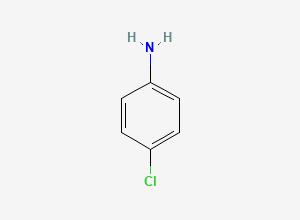 Two-dimensional chemical structure of 4-Chloroaniline, CAS 106-47-8