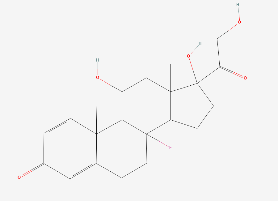 Two-dimensional chemical structure of Betamethasone EP Impurity I, CAS 185613-69-8