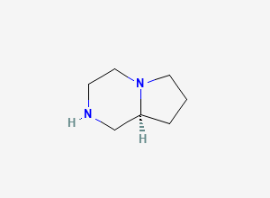 Two-dimensional chemical structure of (6S)-1,4-Diazabicyclo(4.3.0)nonane